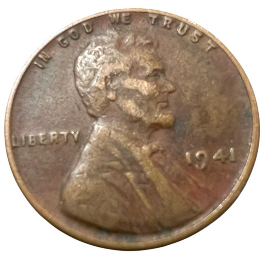 1941 Lincoln Wheat Penny No Mint Mark Sought-After small cent coin
